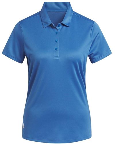 adidas Standard Solid Performance Short Sleeve Polo Shirt - Blue