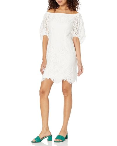 Trina Turk Lace Off The Shoulder Dress - White