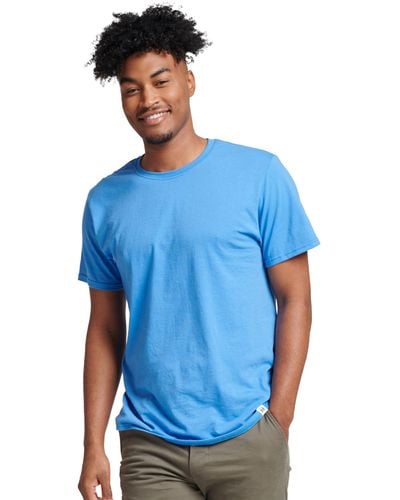 Russell Mens Essential Short Sleeve Tee T Shirt - Blue