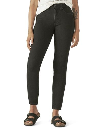 Lucky Brand High-rise Curvy Skinny In Weathered Black