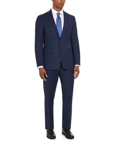 Calvin Klein Slim Fit Performance Wool Stylish & Comfortable Formal Suit For - Blue