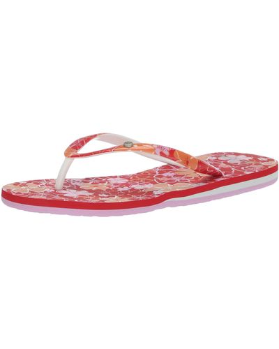 Roxy Portofino Flip Flop Sandal - Red
