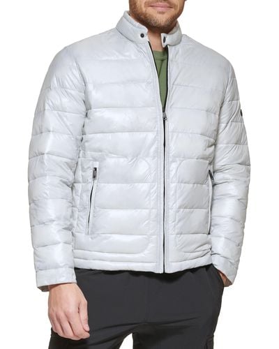 DKNY Perlized Lightweight Quilted Puffer Jacket - Multicolor