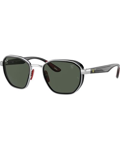Ray-Ban Rb3674m Scuderia Ferrari Collection Round Sunglasses - Black