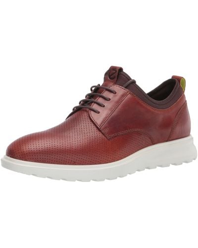 Ecco Cs20 Hybrid Perforated Tie Oxford - Red
