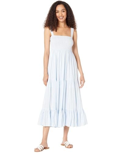 Tommy Hilfiger Tiered Striped Maxi Dress Casual - White