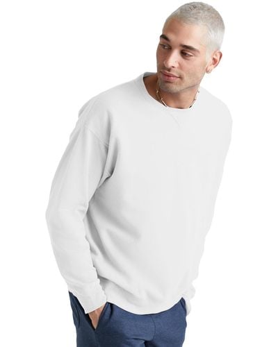 Hanes Originals Garment Dyed Sweatshirt - White