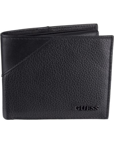 Guess Leather Passcase Wallet - Black