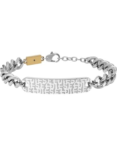 DIESEL All-gender Stainless Steel Chain Id Bracelet - Metallic