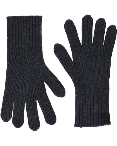 Vince S Cashmere Blend Shaker Stitch Knit Glove,charcoal,os - Blue
