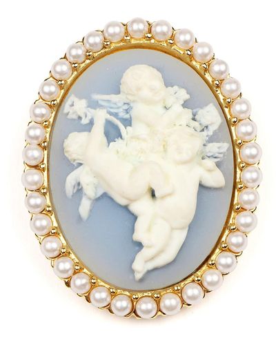 Ben-Amun Cameo Collection Brooches Fashion Jewelry For - Metallic