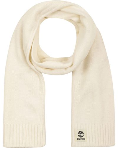 Timberland Sold Scarf With Tonal Label - Natural