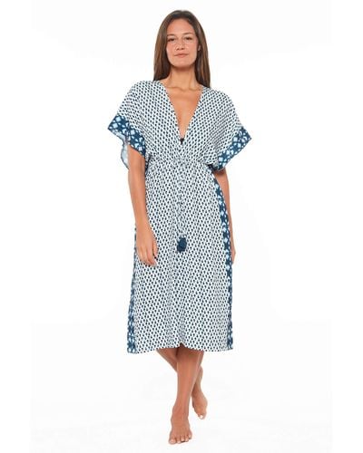 Jessica Simpson Standard Basic Swim Bathing Suit Cover Up Multiple Style Available - Blue
