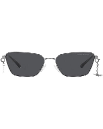 Emporio Armani Ea2141 Rectangular Sunglasses - Black