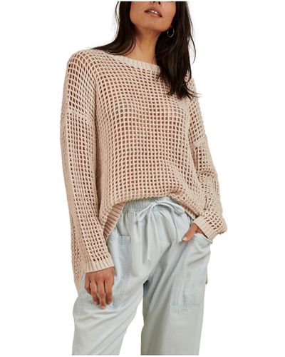 Splendid Joyce Open Knit Sweater - Natural