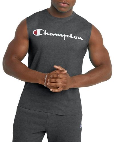 Champion Classic Jersey Muscle Tee - Black