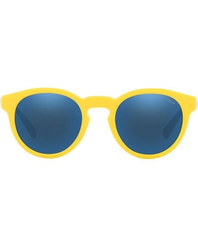 Polo Ralph Lauren Ph4184 Round Sunglasses - Black
