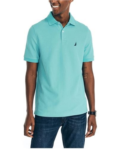 Nautica Sustainably Crafted Classic Fit Deck Polo,scuba Blue,m