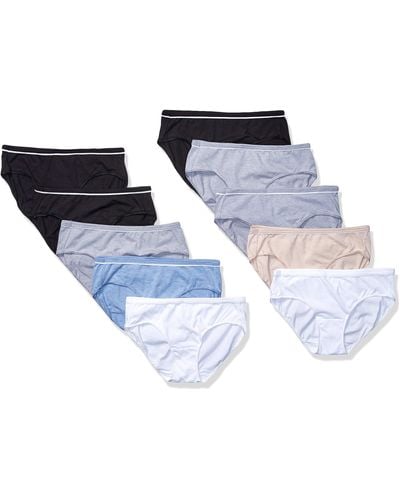 Hanes Women's Breathable Cotton Brief Underwear, White or Assorted, 10-Pack