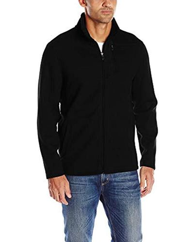 Izod Advantage Performance Full Zip Fleece Jacket - Black