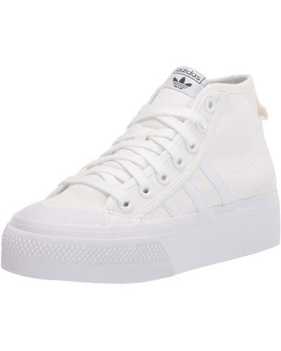 adidas Nizza Platform Mid Sneaker - White