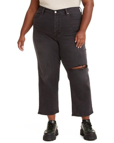 Levi's Plus-size Wedgie Straight Jeans - Black