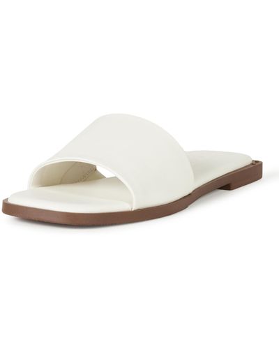 The Drop Oslo Sandale mit einem Riemen - Weiß
