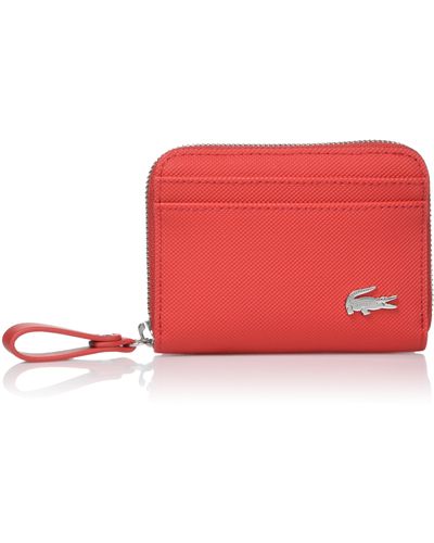 Lacoste Daily Lifestyle Zip Coin Wallet - Red