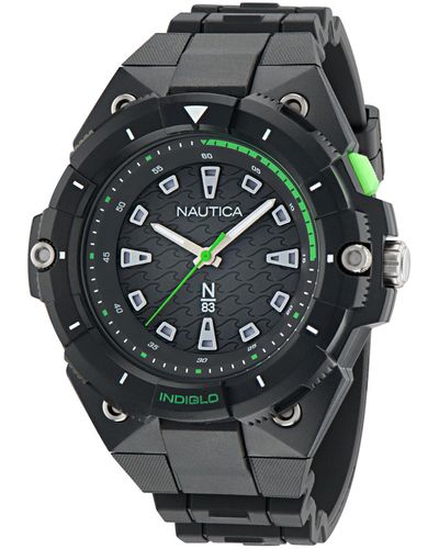 Nautica Black Biobased Pu Strap Watch - Gray