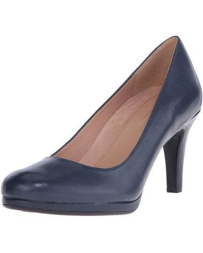 Naturalizer S Michelle Classic High Heel Pump,navy Leather,12 - Blue
