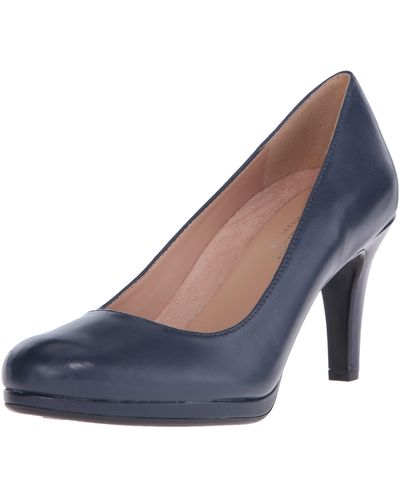 Naturalizer S Michelle Classic High Heel Pump,navy Leather,11 - Blue