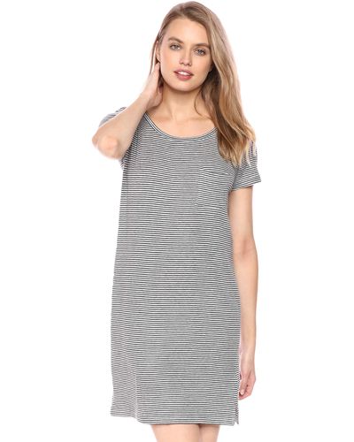 Splendid Short Sleeve T-shirt Dress - Gray