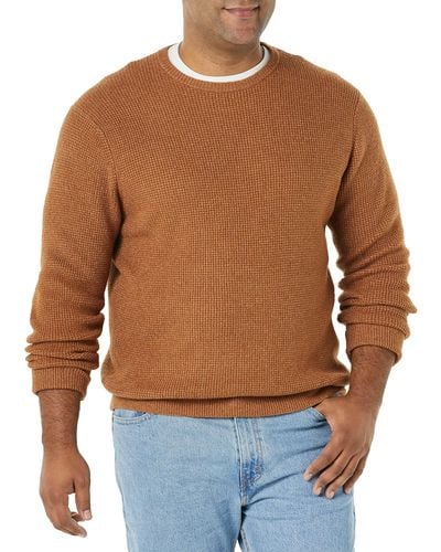 Amazon Essentials Long-sleeve Waffle Stitch Crewneck Sweater - Blue