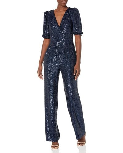 Trina Turk Sequin Jumpsuit - Blue