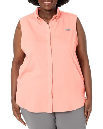 Columbia Pfg Tamiami Sleeveless Shirt - Pink