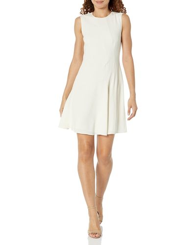 Theory Asymmetrical Drape Dress - White