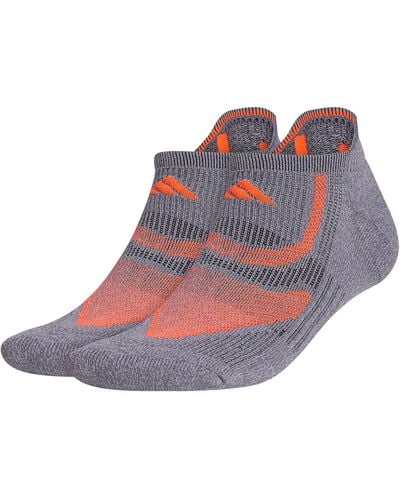 adidas Superlite Performance Tabbed No Show Running Socks With Achilles Protection - Blue