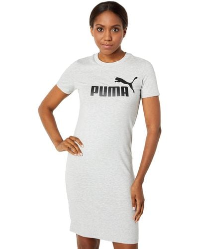 PUMA Essentials Slim T-shirt Dress - Gray