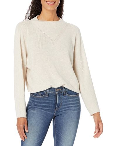 NIC+ZOE Nic+zoe Shaker Knit Mock Sweater - Blue