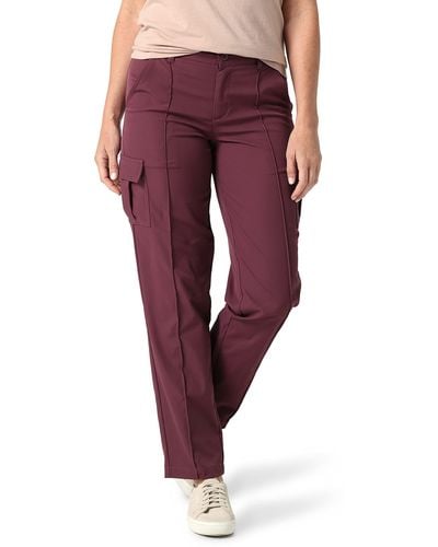 Lee Jeans Womens Flex To Go Mid Rise Seamed Cargo Pants - Purple