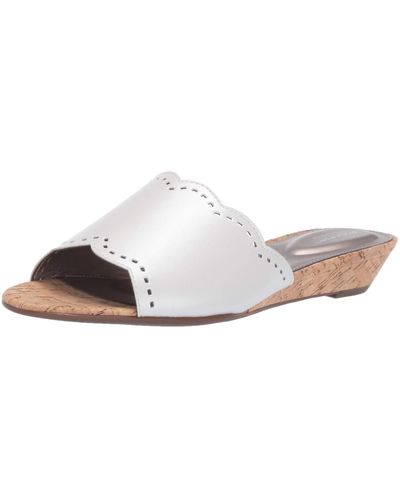 Rockport Womens Total Motion Zandra Scallop Slide - Size 7 - Best Footwear Technology - White