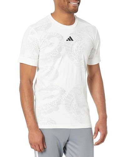 adidas Standard Tennis London Freelift T-shirt - White