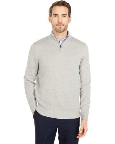 Dockers Long Sleeve Quarter Zip Sweater - Gray