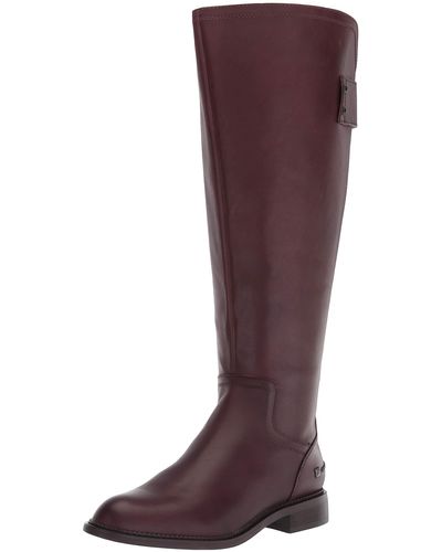 Franco Sarto S Henrietta High Shaft Boots Dark Burgundy 5.5 M - Purple