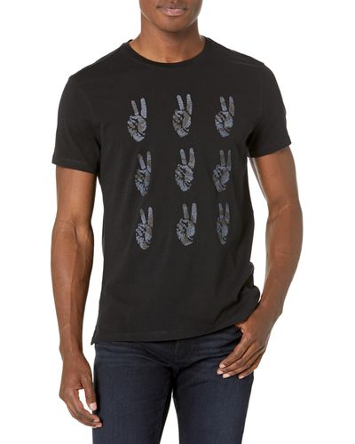 John Varvatos Multi Peace Hand Tee - Black