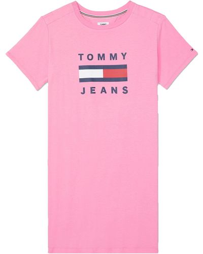 Tommy Hilfiger Adaptive Tommy Jeans T-shirt Dress - Pink