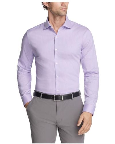 Kenneth Cole Dress Shirt Slim Fit Techni-cole Stretch - Purple