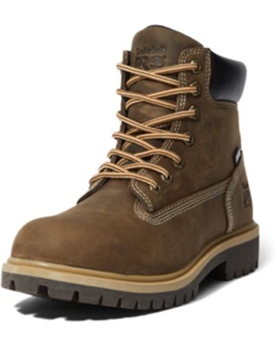 Timberland Direct Attach 6 Inch Steel Safety Toe Insulated Waterproof Industrial Work Boot - Brown
