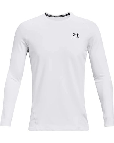 Under Armour S Coldgear Armor Fitted Crew - White