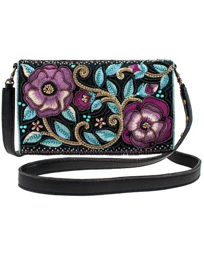 Mary Frances Let It Grow Beaded Floral Crossbody Wallet Phone Bag - Multicolor